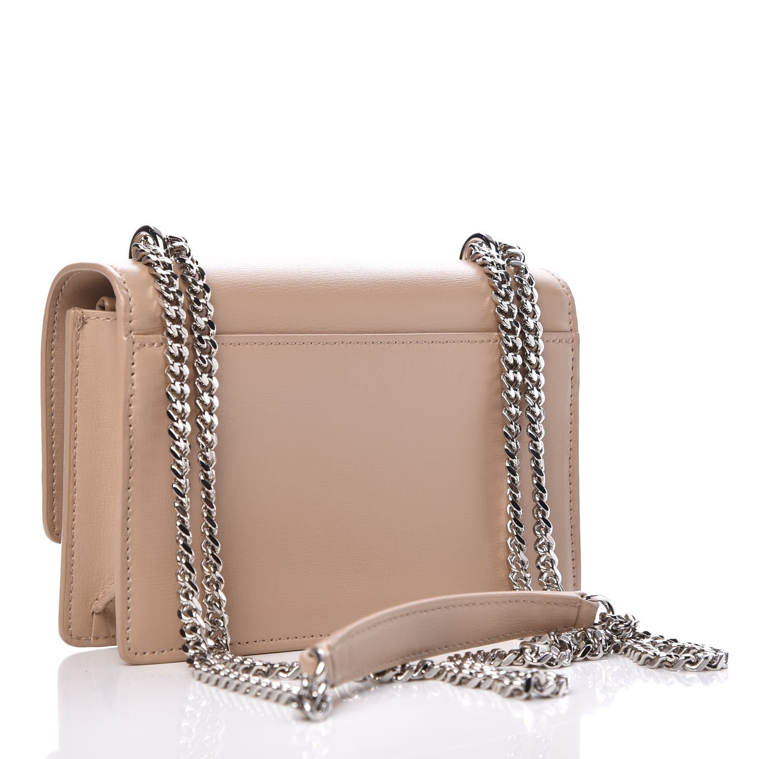 Saint Laurent Calfskin Monogram Sunset Chain Wallet Dark Beige 3 of 9