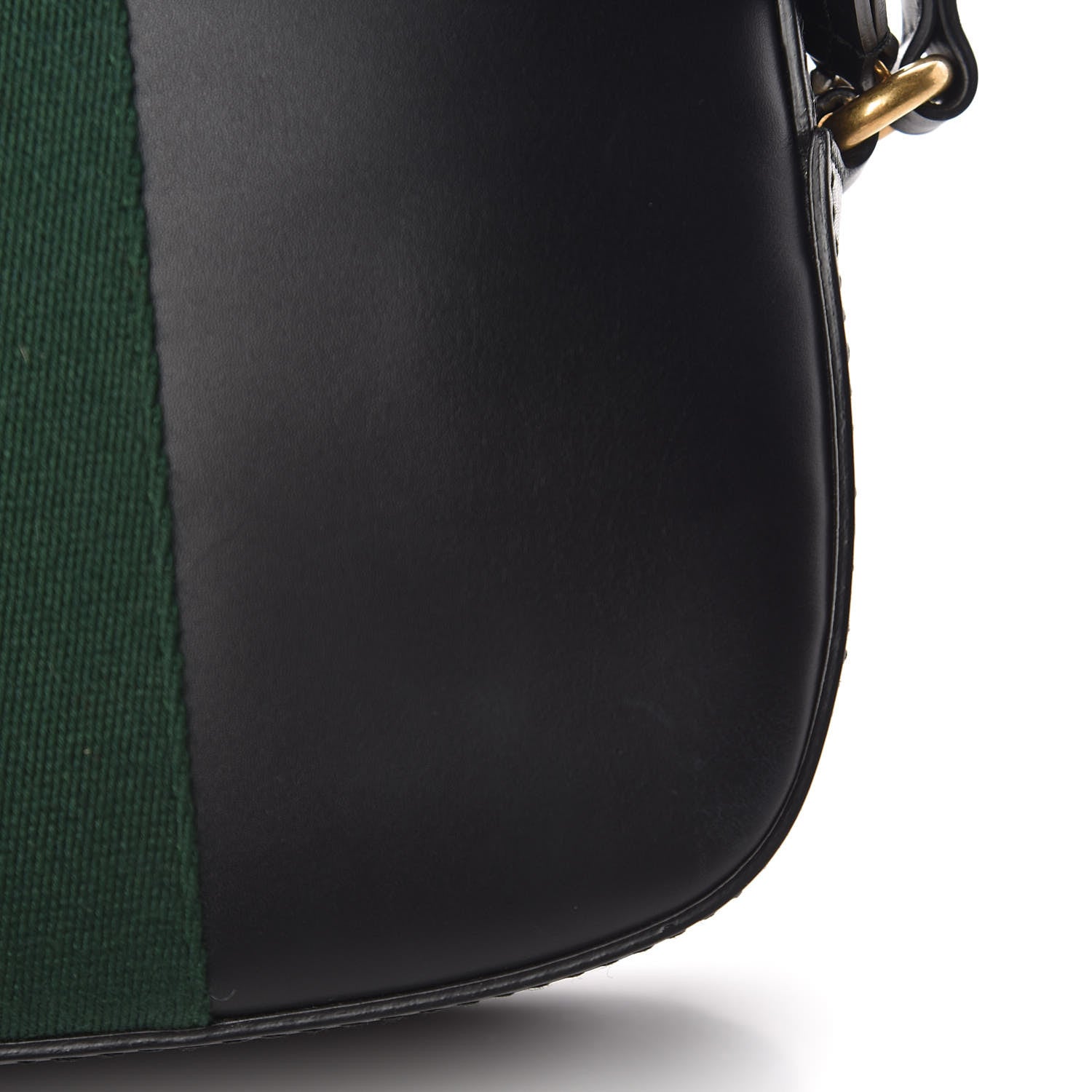 Gucci Calfskin Web Small Webby Bee Shoulder Bag Black 10 of 13