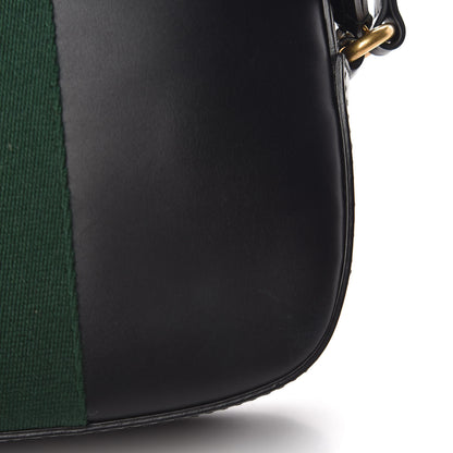 Gucci Calfskin Web Small Webby Bee Shoulder Bag Black 10 of 13