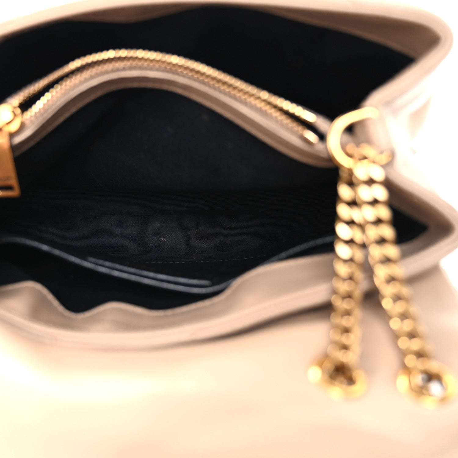 Saint Laurent Calfskin Y Quilted Monogram Small Loulou Chain Satchel Dark Beige 6 of 14