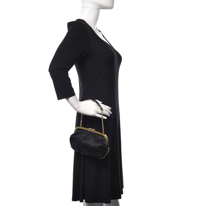 Louis Vuitton Satin Monogram Aumoniere Clutch Black 1 of 9