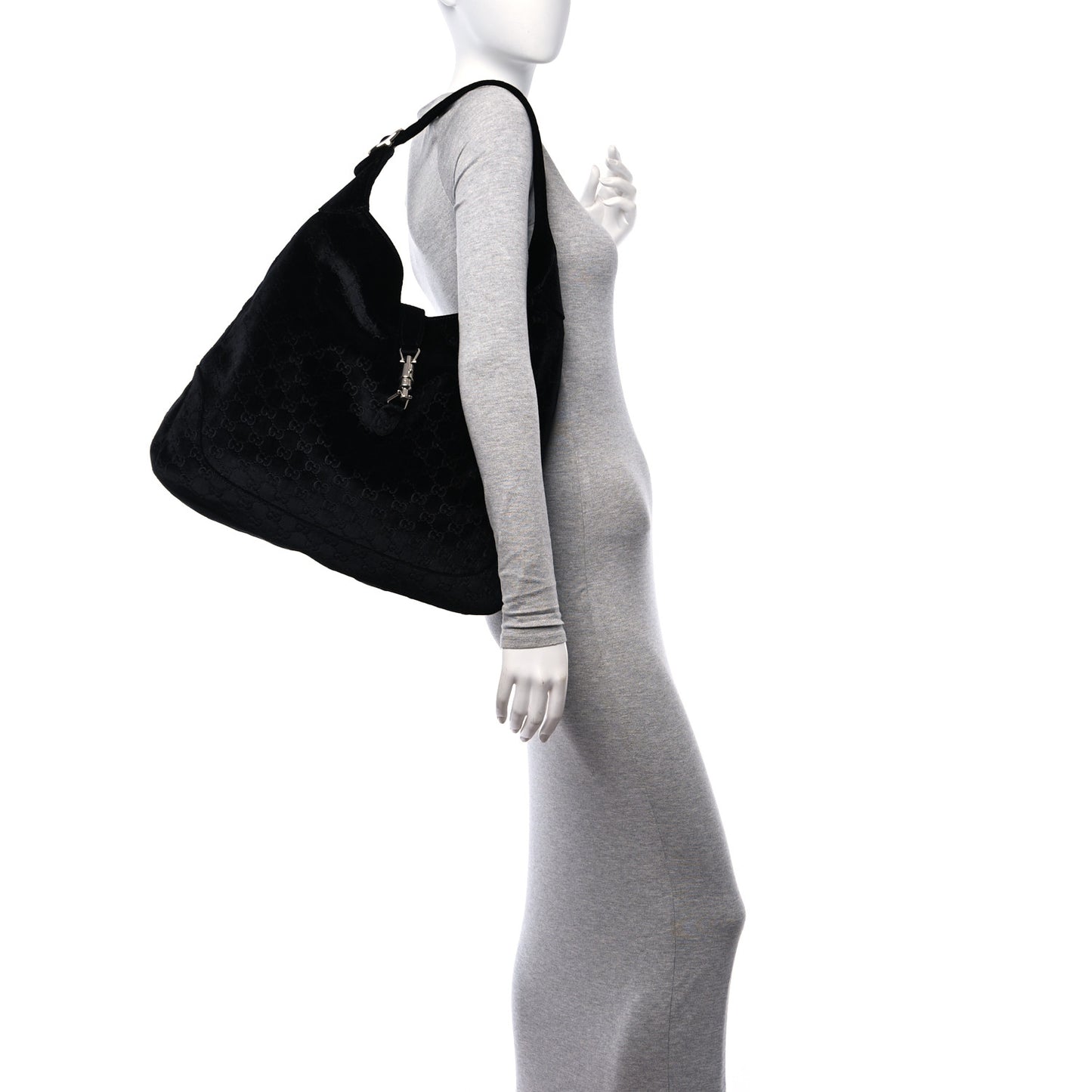Velvet Large Jackie 1961 Shoulder Bag Black Black