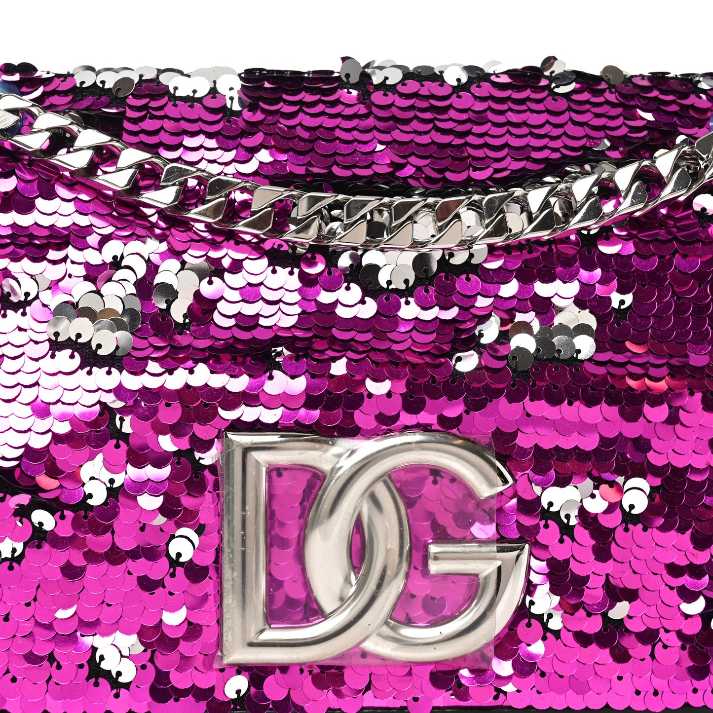 Sequin DG 3.5 Shoulder Bag Fuxia Argento