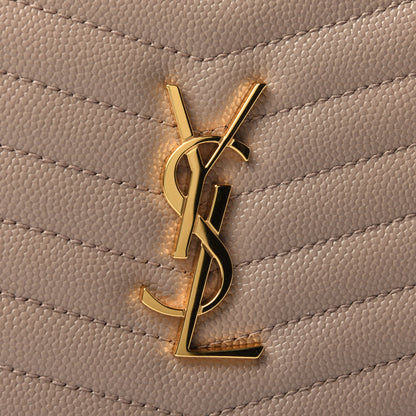 Saint Laurent Grain De Poudre Matelasse Monogram Mini Lou Camera Bag Dark Beige 4 of 4