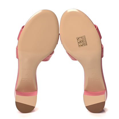 Hermes Epsom Oasis Sandals 37 Rose De Venise 5 of 9
