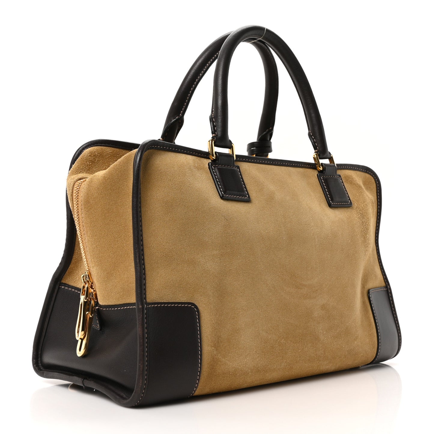 Suede Calfskin Amazona 36 Gold Brown