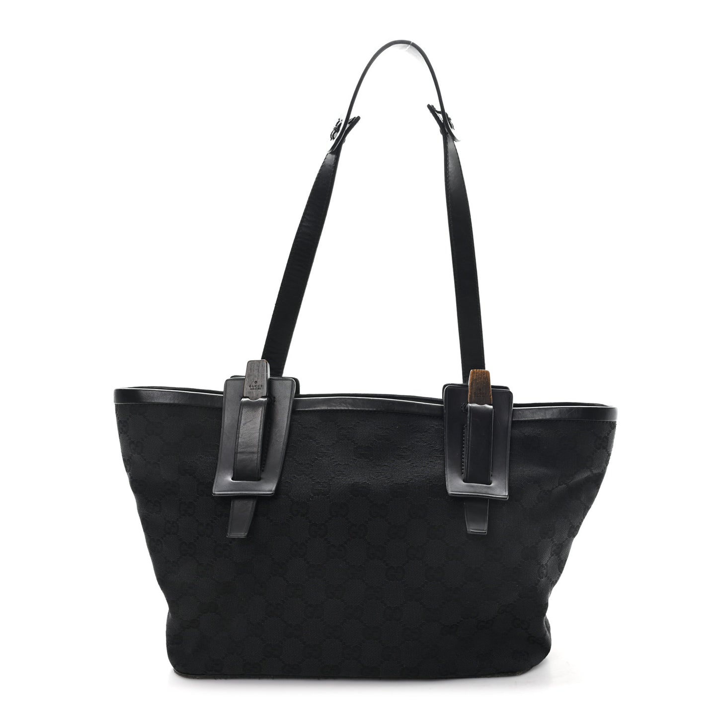 Canvas Monogram Tote Black
