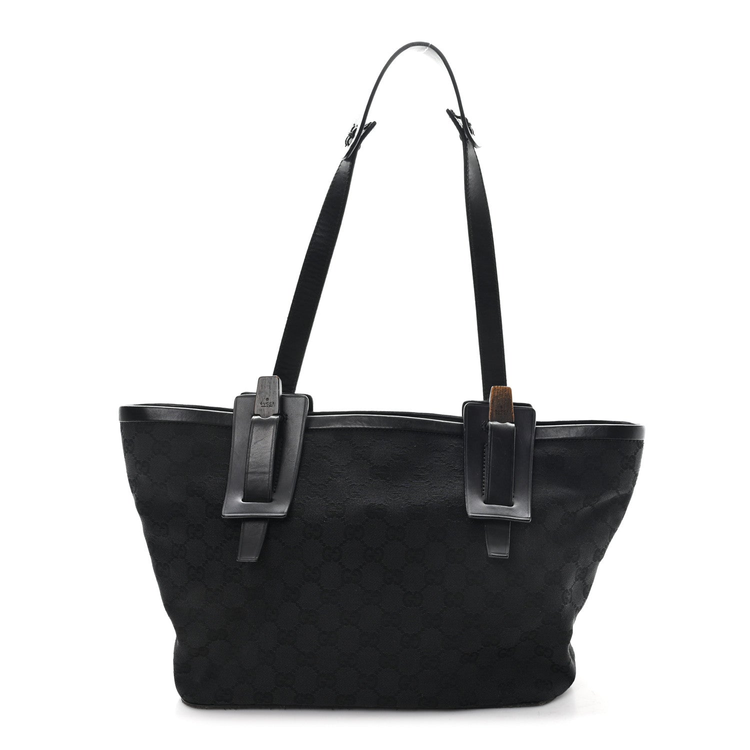 Gucci Canvas Monogram Tote Black 1 of 10