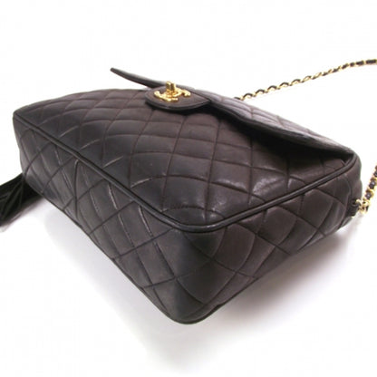 Chanel Vintage Lambskin Tassel Flap Bag Black 6 of 16