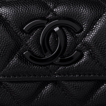 Chanel Caviar Quilted My Everything Small Flap Wallet Black 10 of 10