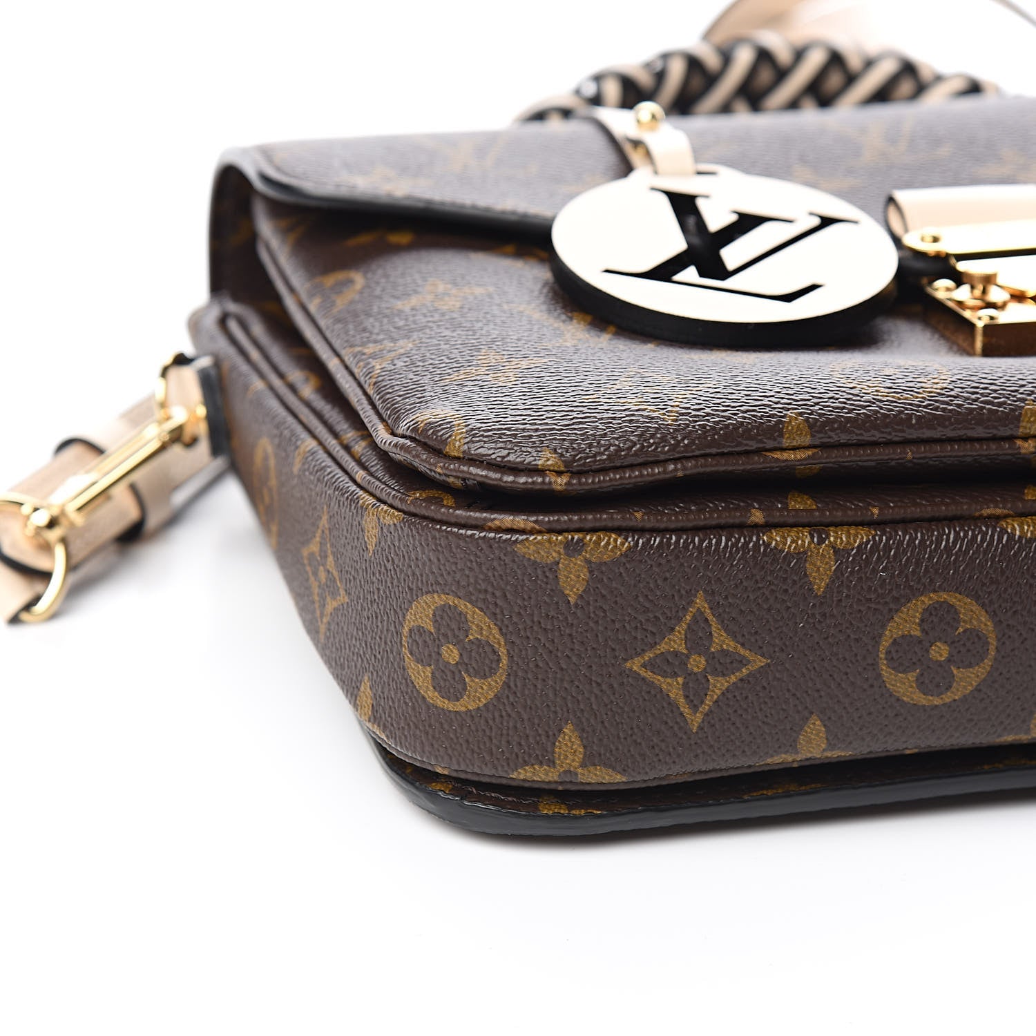 Louis Vuitton Monogram Braided Pochette Metis Creme Beige 7 of 10