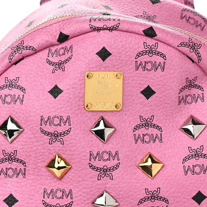 MCM Visetos Medium Sprinkle Stud Stark Backpack Pink 8 of 14