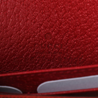 Gucci GG Supreme Monogram Web Queen Margaret Chain Wallet Red 6 of 10