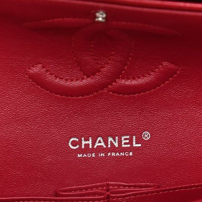 Chanel Metallic Caviar Quilted Medium Double Flap Dark Pink 7 of 10