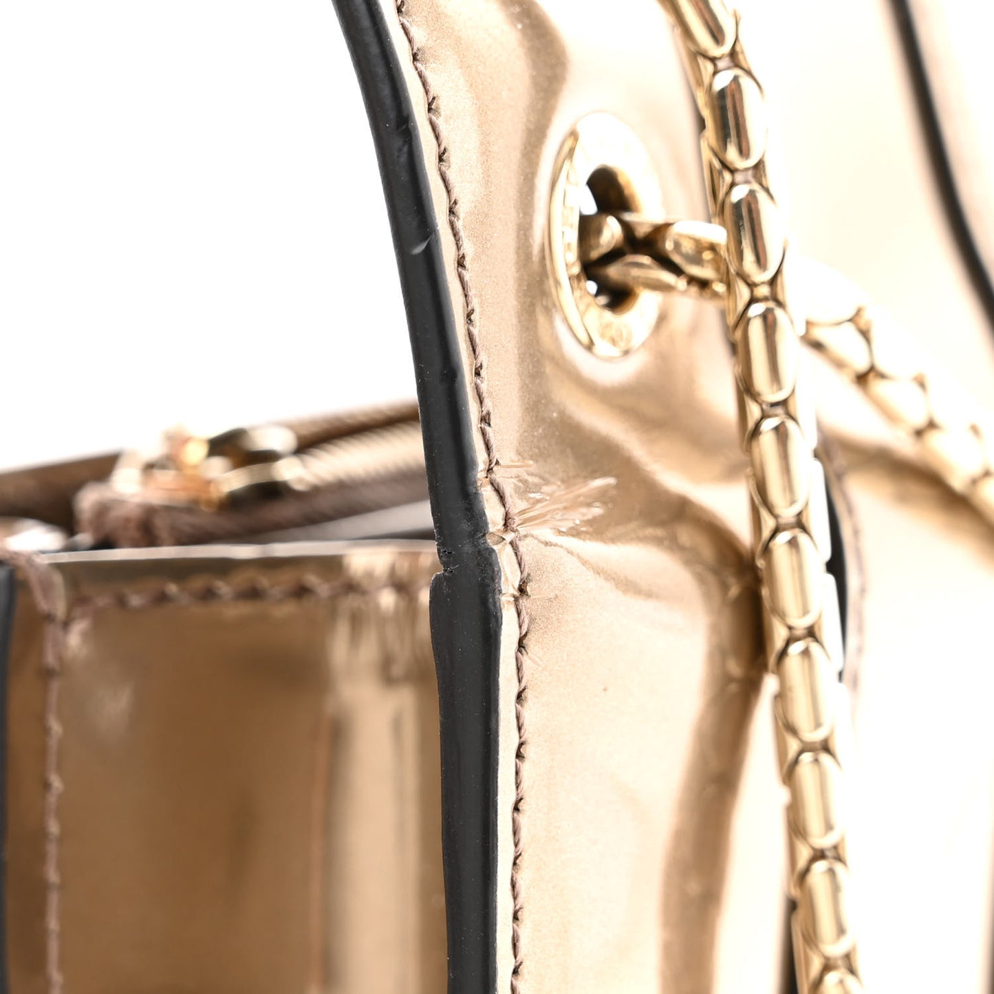 Metallic Calfskin Serpenti Forever Crossbody Bag Bronze