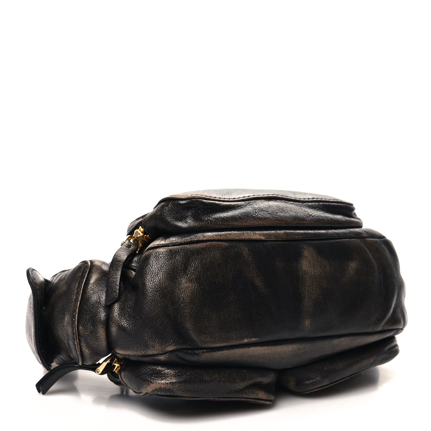 Distressed Nappa Pocket Bag Sand Coffee