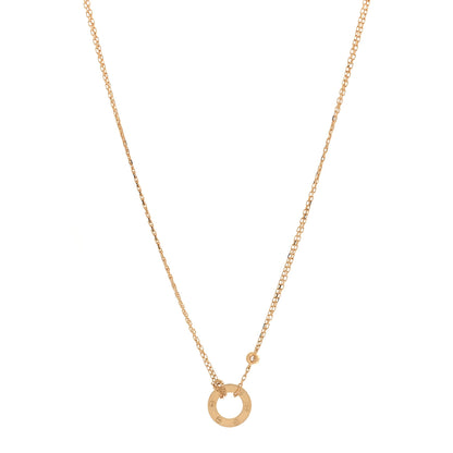Cartier 18K Yellow Gold 2 Diamond LOVE Necklace 1 of 6