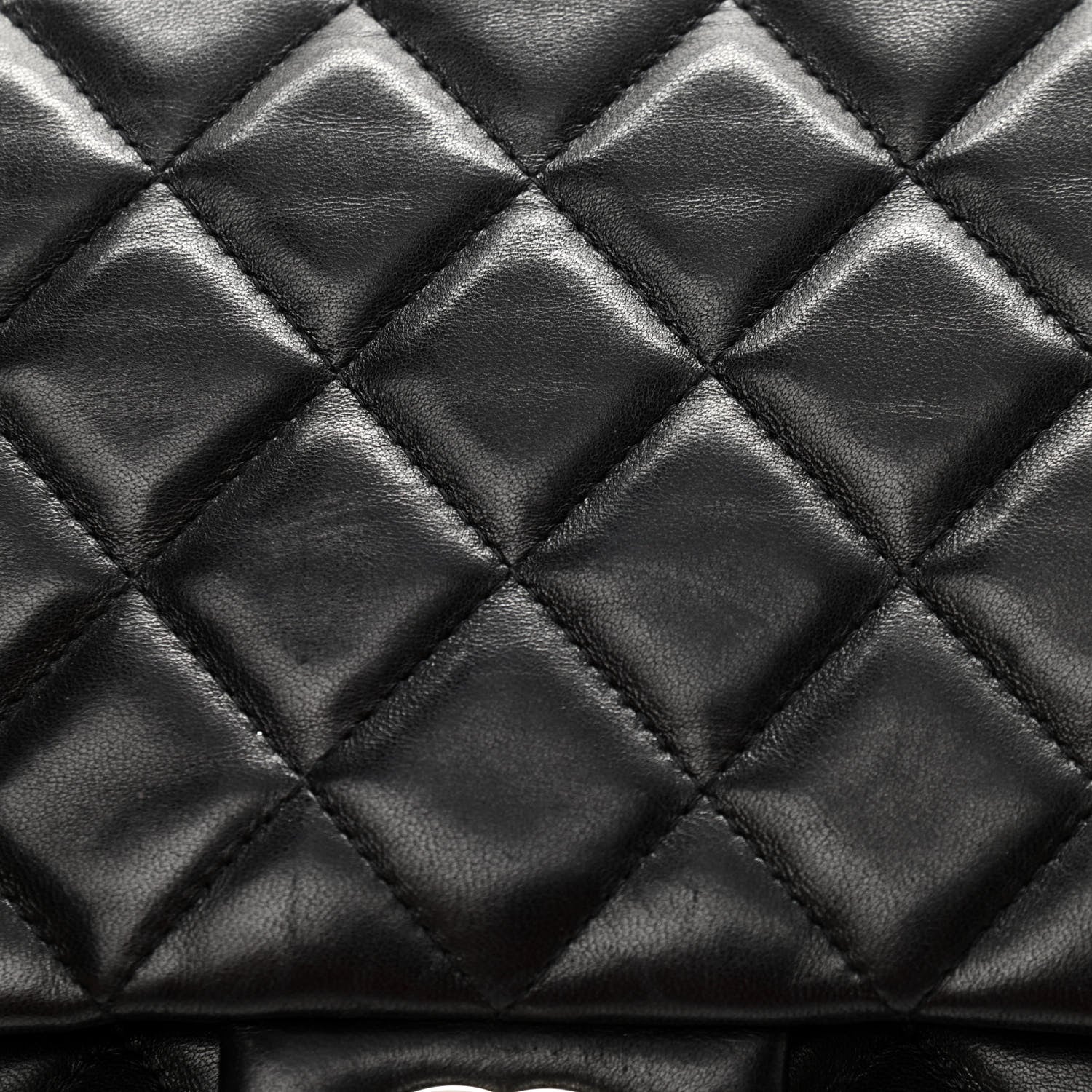 Chanel Lambskin Quilted Clutch With Chain Flap Black 9 of 13