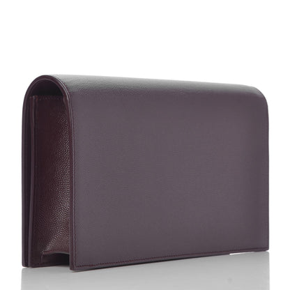 Saint Laurent Grain De Poudre Classic Kate Monogram Clutch Amaranto 3 of 6