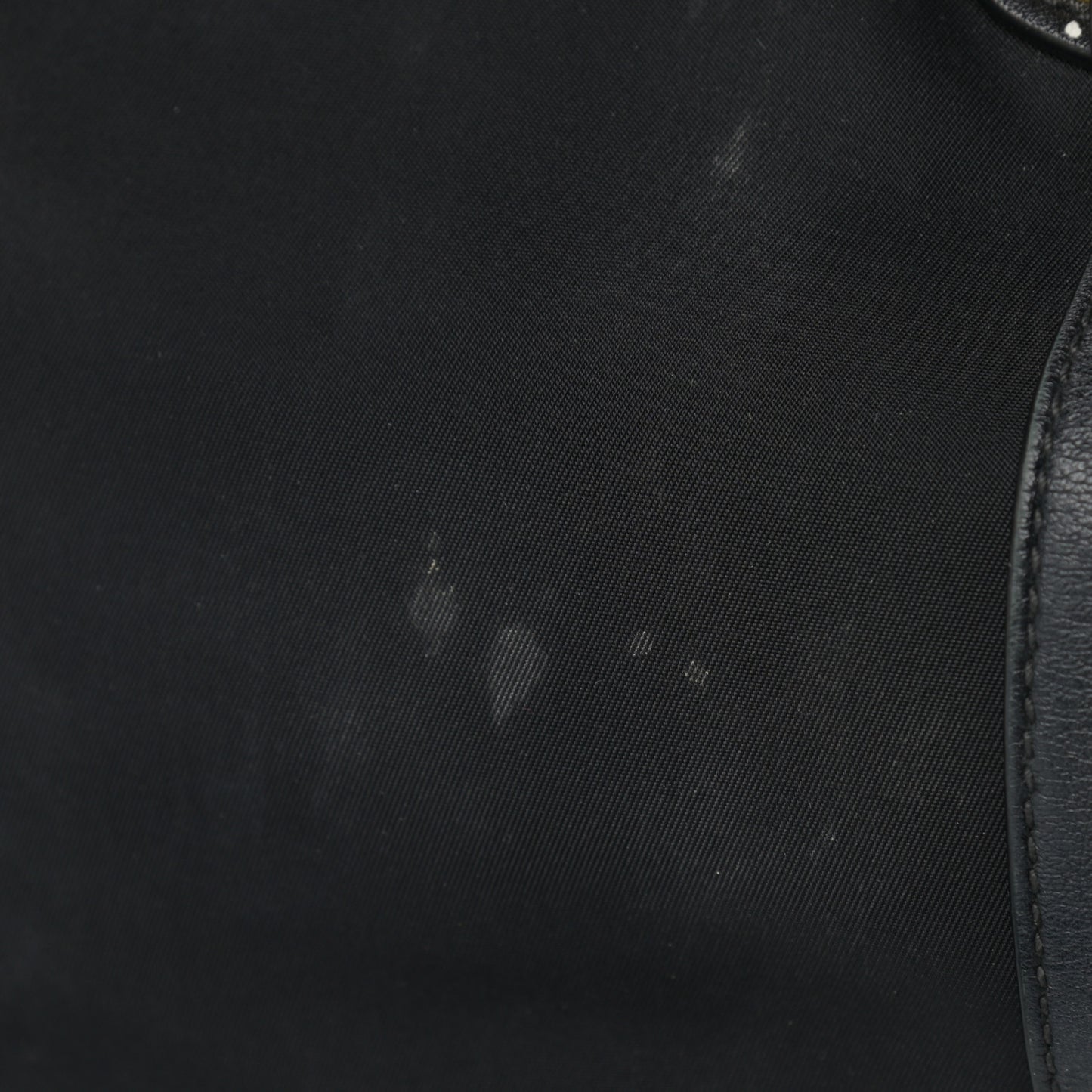 Tessuto Nylon Soft Calfskin Shopping Satchel Black