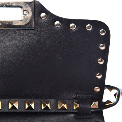 Valentino Garavani Vitello Mini Rockstud Flap Saddle Crossbody Bag Black 8 of 11