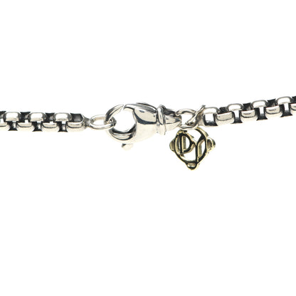 David Yurman Sterling Silver 14K Yellow Gold 3.6mm Medium Box Chain Necklace 32" 4 of 4