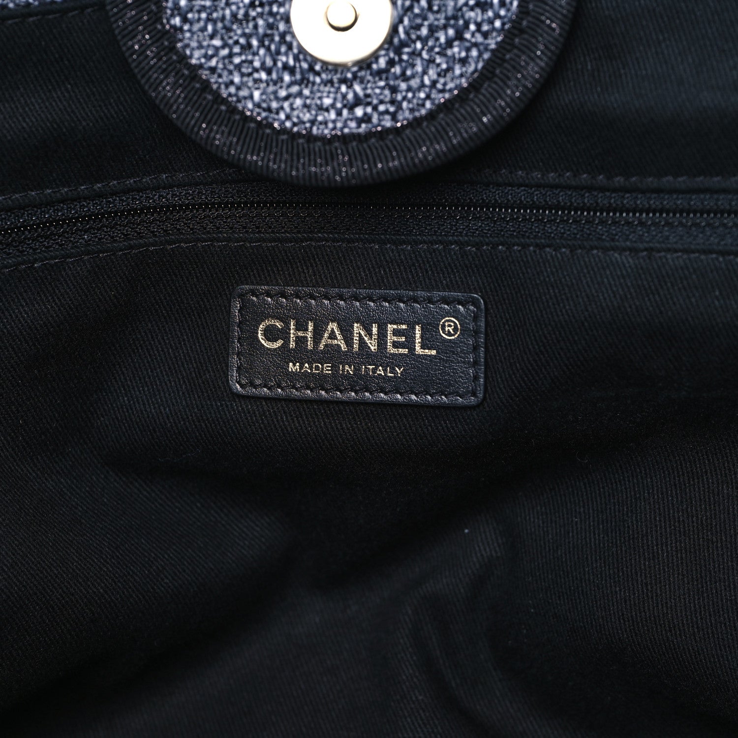 Chanel Lurex Boucle Medium Deauville Tote Black 6 of 12