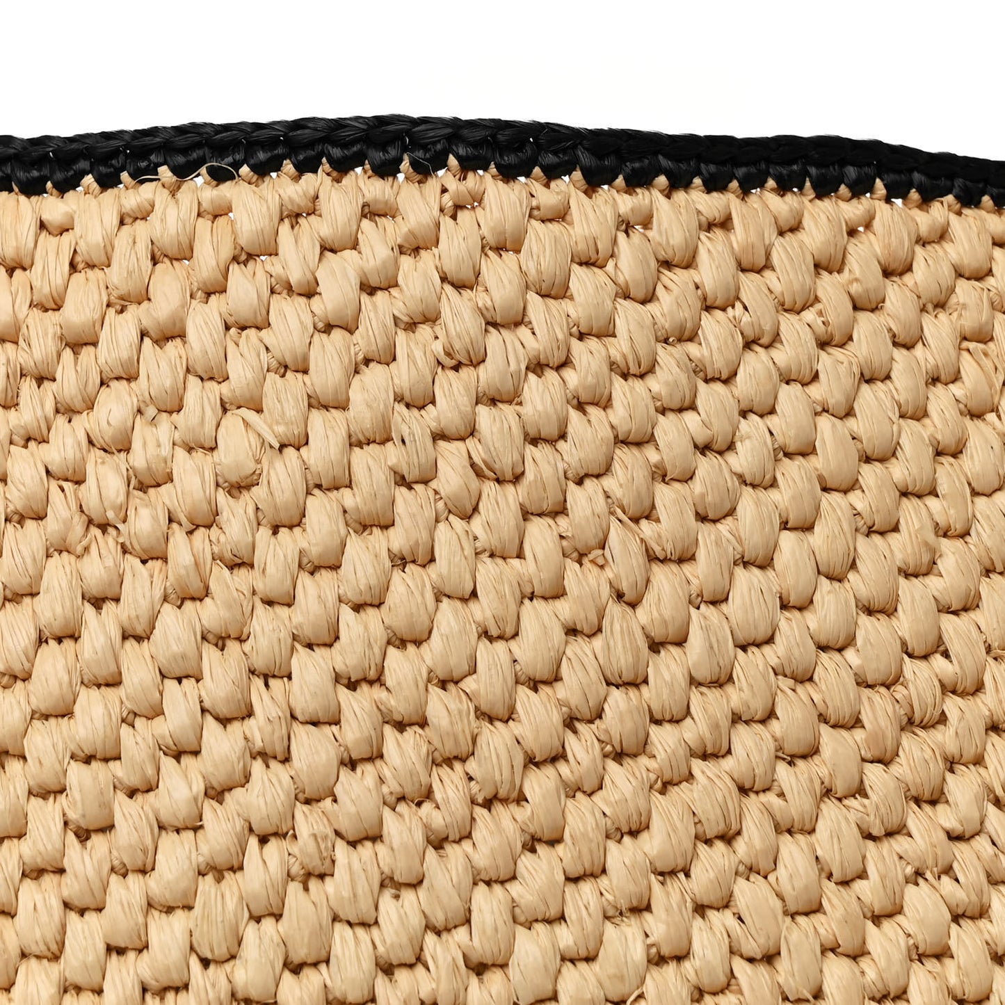 Raffia Large Paula's Ibiza Logo Tote Natural Tan