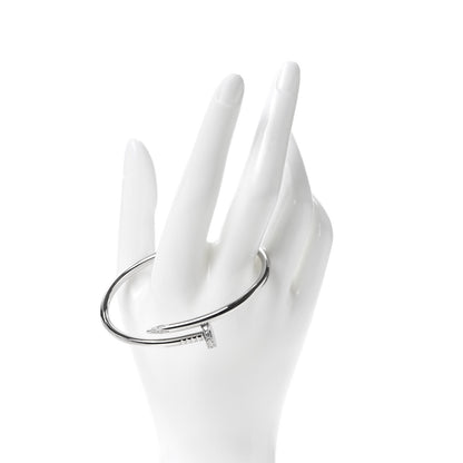 Cartier 18K White Gold Diamond Juste Un Clou Bracelet 18 2 of 6