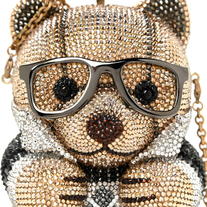 Judith Leiber Crystal Spencer Teddy Bear Minaudiere Clutch Gold Brown 9 of 16