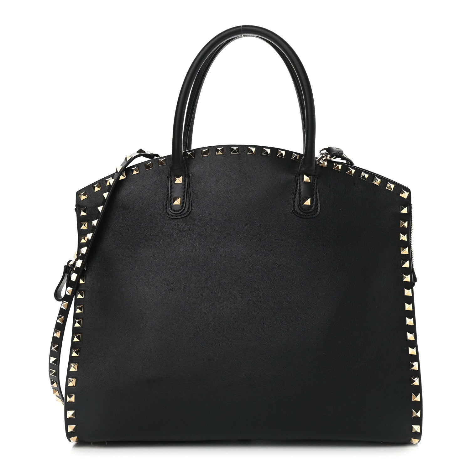 Valentino Garavani Vitello Rockstud Dome Shopper Black 1 of 11