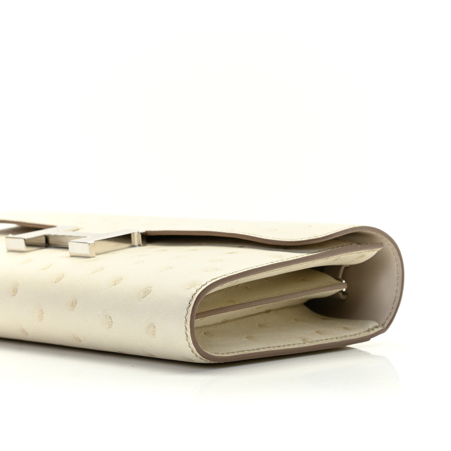 Hermes Ostrich Constance Long Wallet To Go Nata 7 of 7