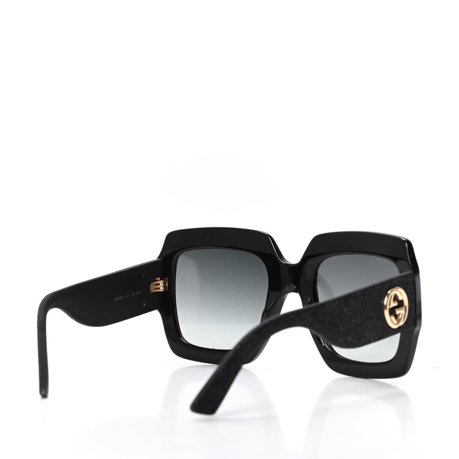 Gucci Square Frame Glitter GG0102S Sunglasses Black 4 of 7