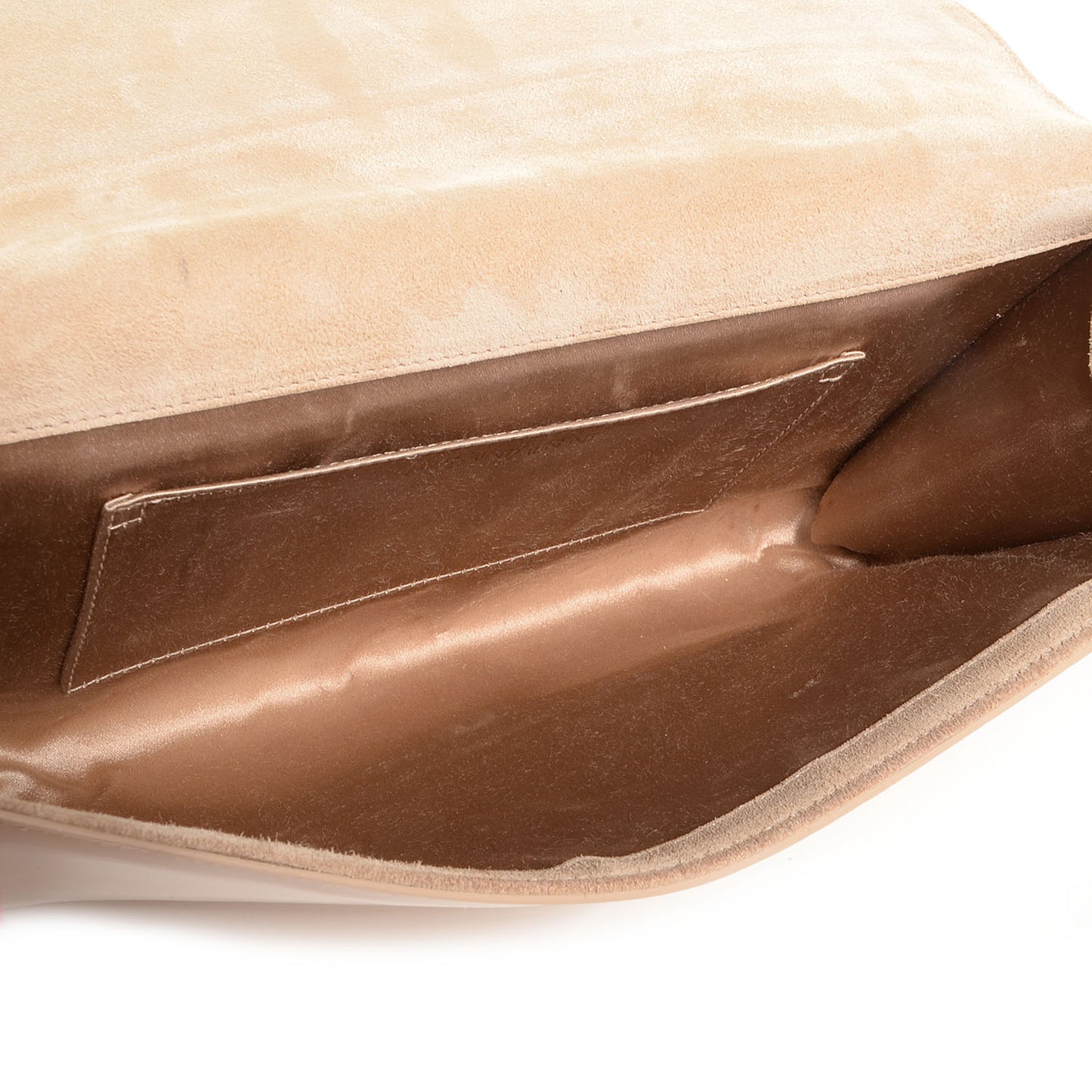Patent Belle de Jour Large Clutch Nude