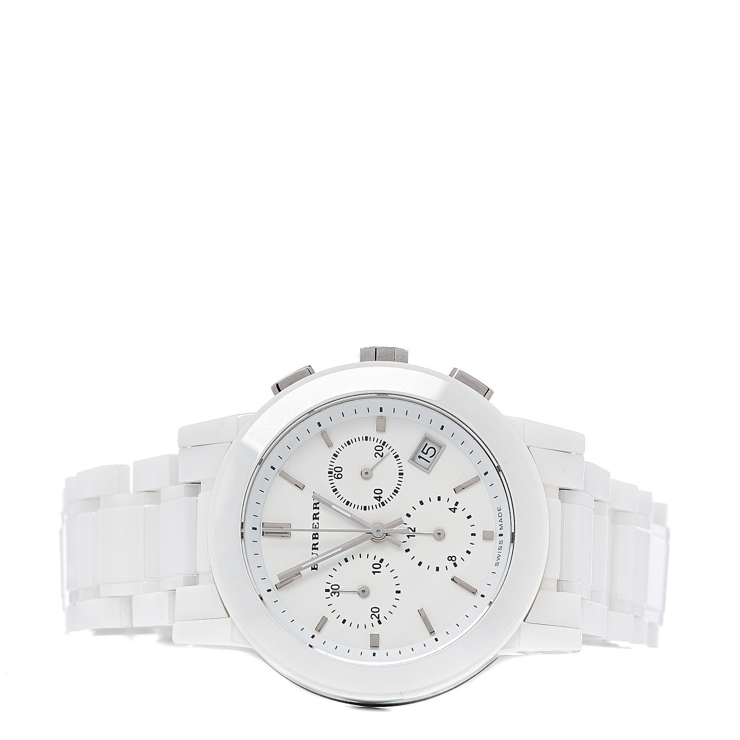 Burberry Stainless Steel Ceramic 38mm Chronograph Quartz Watch White BU9080 3 of 6