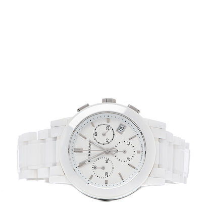 Burberry Stainless Steel Ceramic 38mm Chronograph Quartz Watch White BU9080 3 of 6