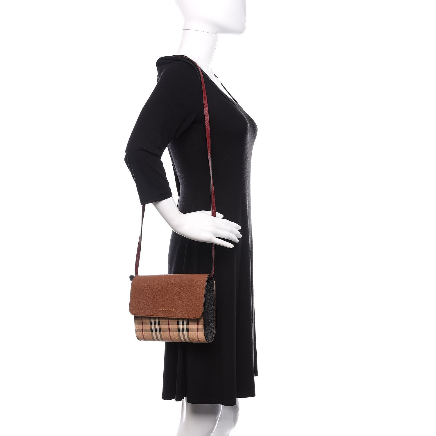 Burberry Haymarket Check Small Loxley Crossbody Bright Toffee 2 of 10