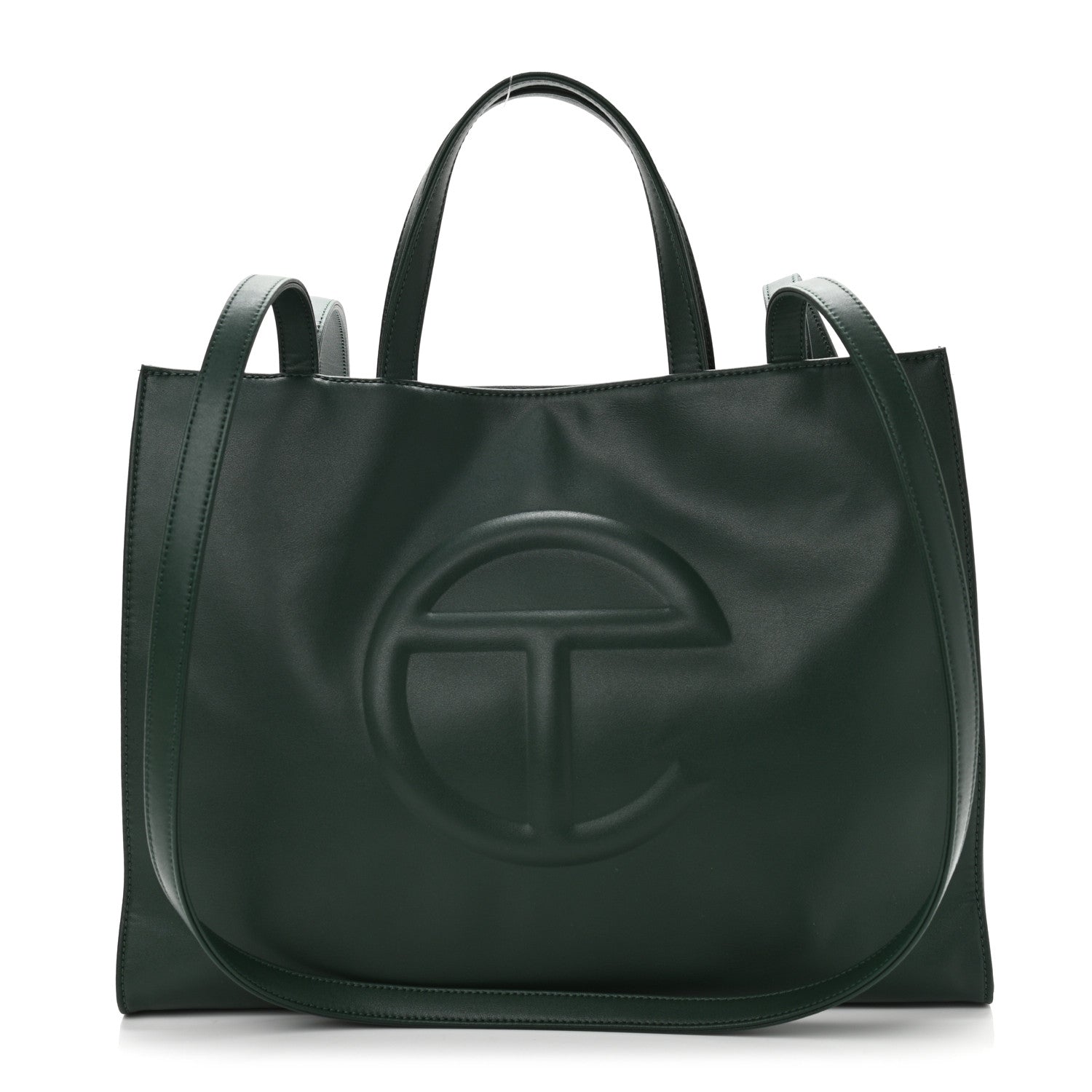 Telfar Vegan Leather Medium Shopping Bag Dark Olive 1 of 11