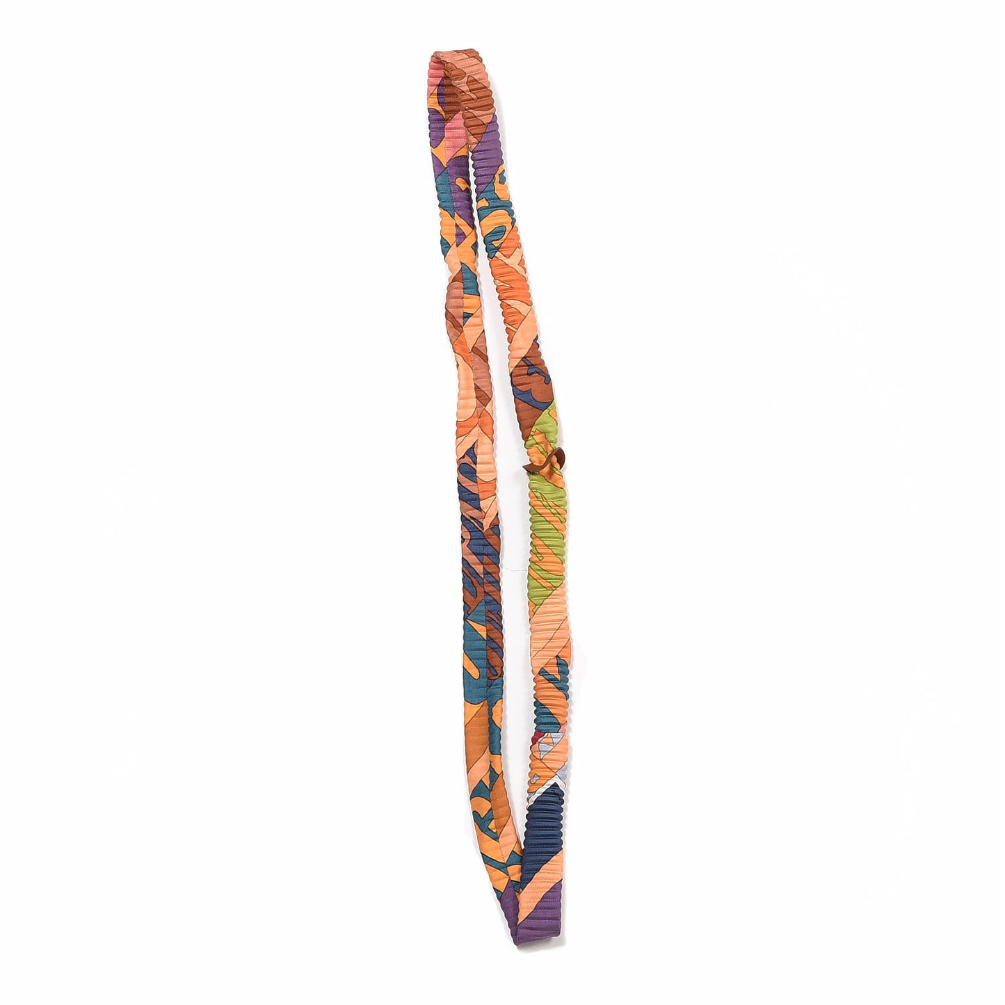 Silk Collier Plisse En Soie Petit H Pleated Necklace