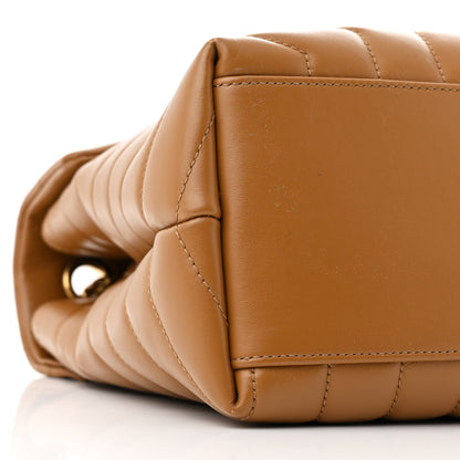 Saint Laurent Calfskin Y Quilted Monogram Medium Loulou Chain Satchel Dark Natural 10 of 11