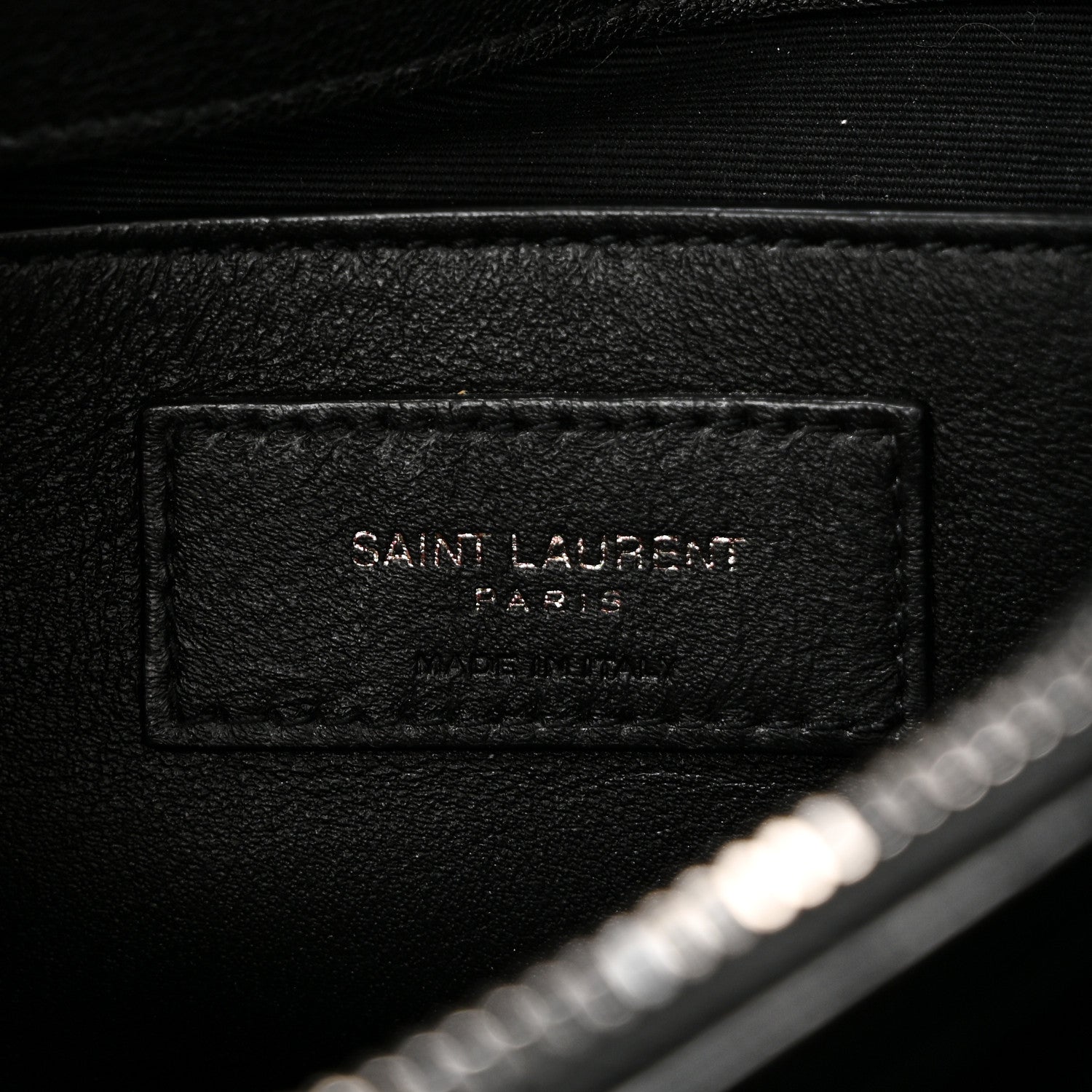 Saint Laurent Sheepskin Matelasse Chevron Monogram Medium College Bag Black 6 of 10