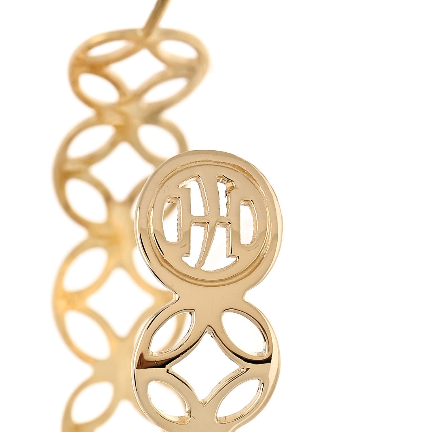 John Hardy 18K Yellow Gold Batu Kawung 8.5mm Hoop Earrings 4 of 4