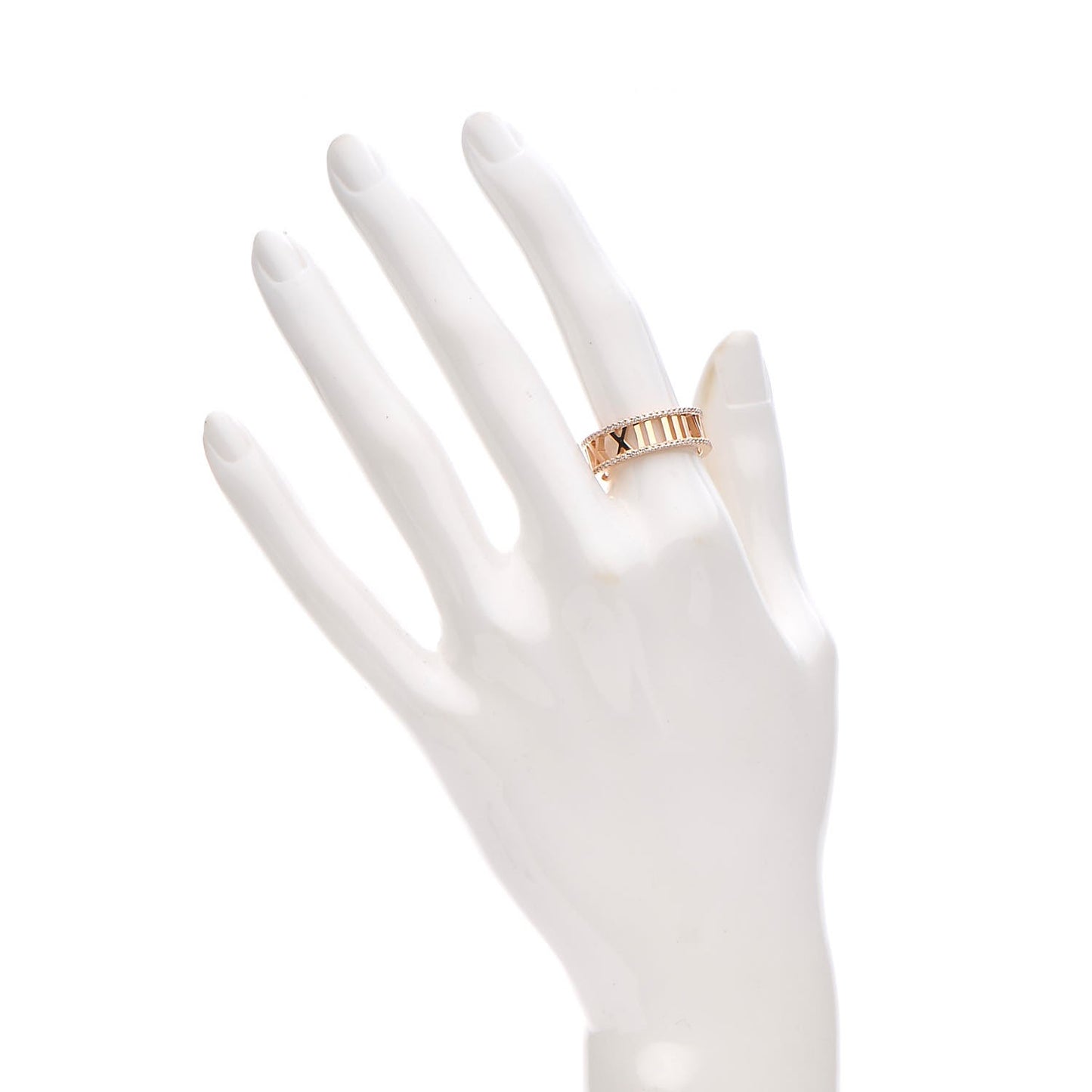 18K Rose Gold Diamond Atlas Open Pave Ring 56 7.5