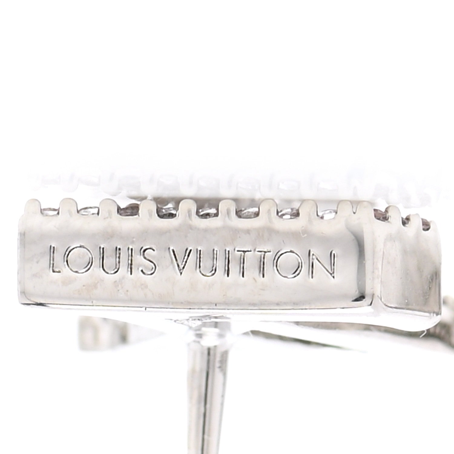 Louis Vuitton Crystal LV Iconic Earrings Silver 4 of 6