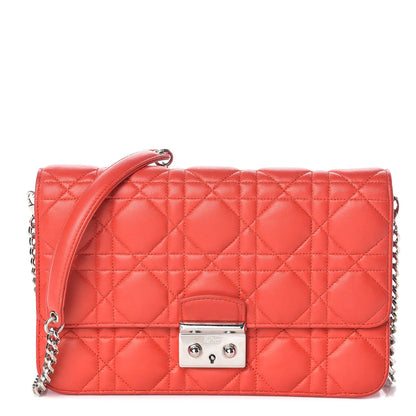Christian Dior Lambskin Cannage Miss Dior Promenade Pouch Vermillion 1 of 10