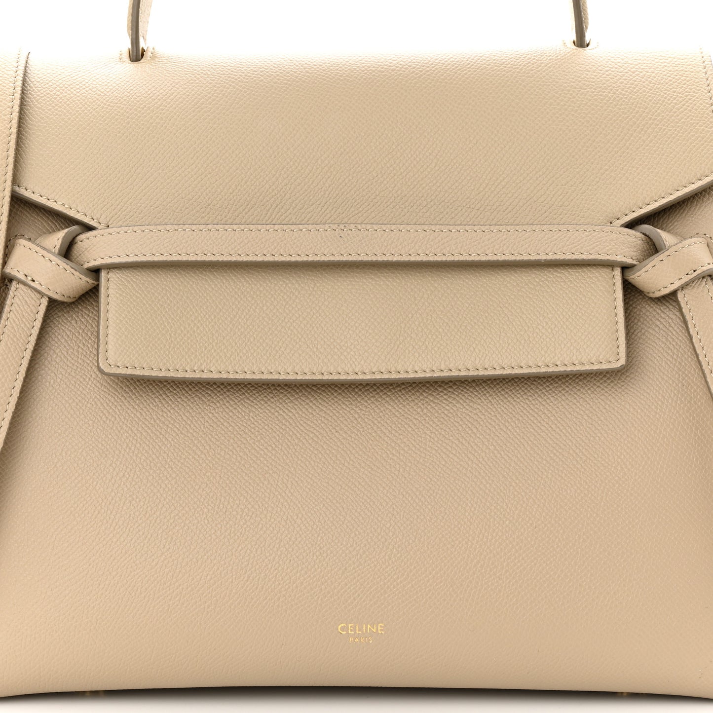 Grained Calfskin Mini Belt Bag Light Taupe