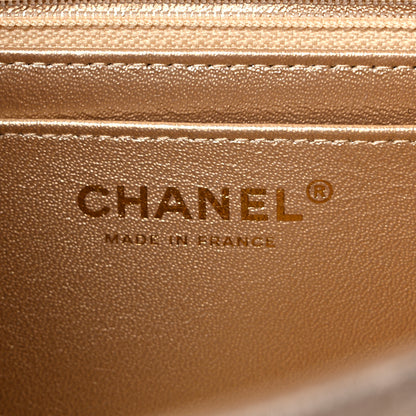 Chanel Metallic Lambskin Quilted Mini Rectangular Flap Gold 5 of 9