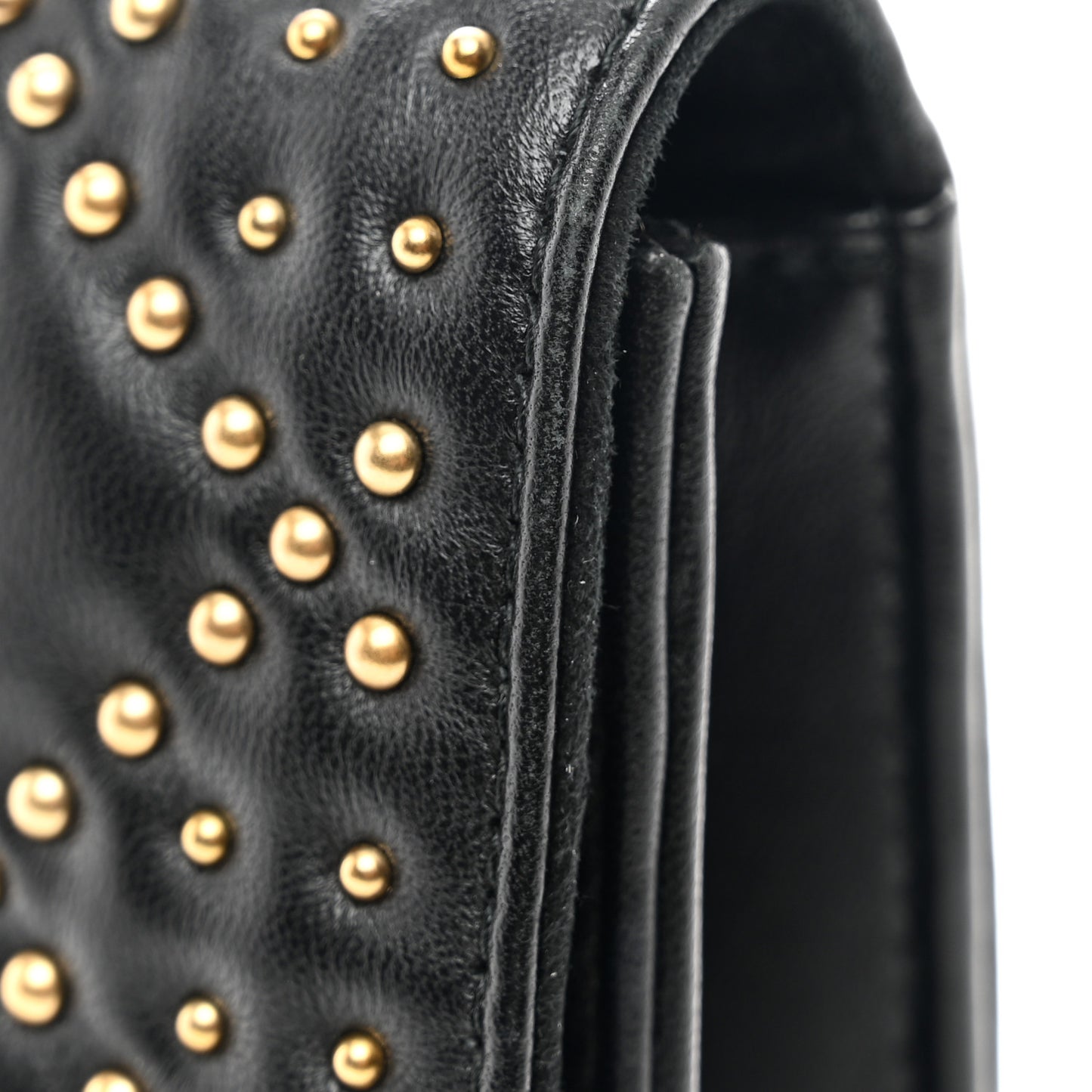 Lambskin Cannage Studded Large Dioraddict Flap Bag Black