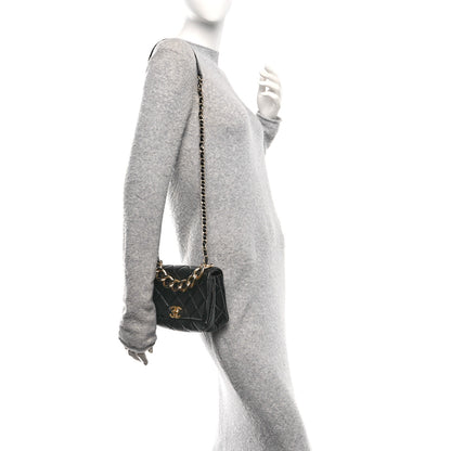 Chanel Lambskin Quilted Small Color Match Flap Black 2 of 11