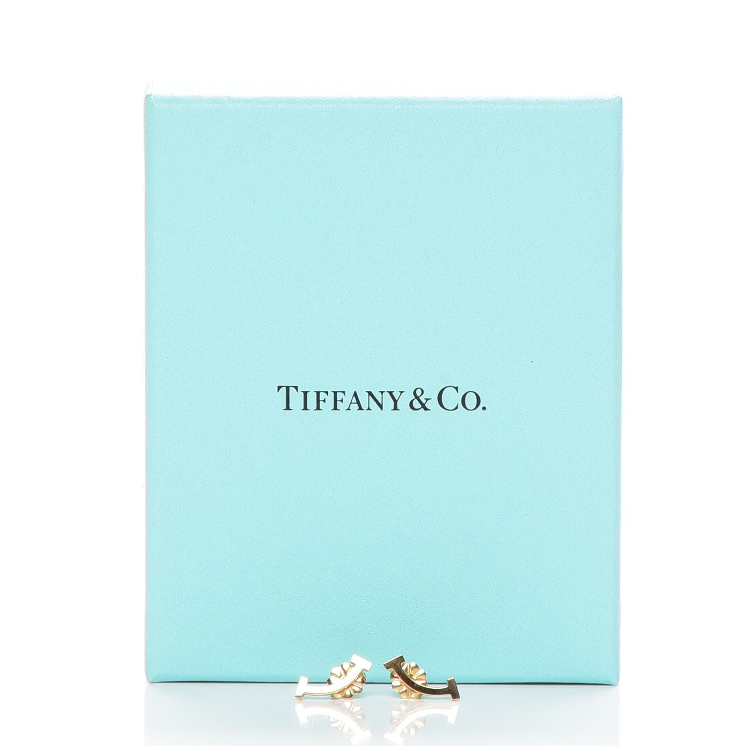 Tiffany 18K Yellow Gold T Smile Stud Earrings 7 of 7